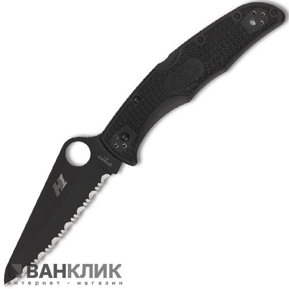 Нож Spyderco Pacific Salt 2 Black Blade , серрейтор (C91SBBK2)