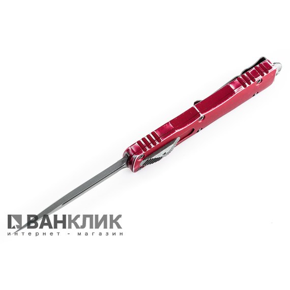 Нож Microtech Dirac Delta Double Edge Stonewash distressed red 227-10DRD, изображение 3