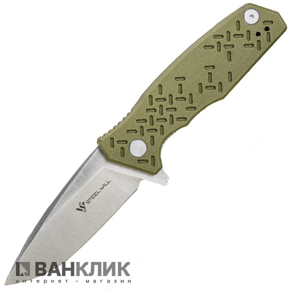 Нож Steel Will Chatbot оливковый SWF14-02