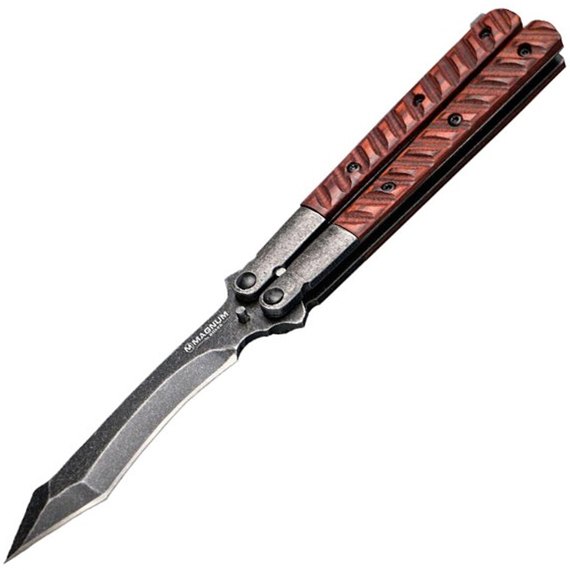 Нож-бабочка (балисонг) Boker Magnum Balisong Wood Tanto 06EX404