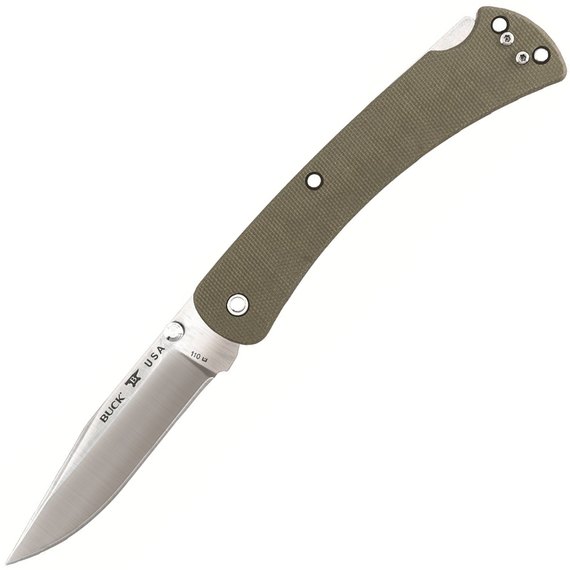 Карманный нож Buck 110 Slim Pro оливковый 110ODS4, Цвет : Оливковый