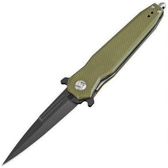 Нож Artisan Hornet BB Flat olive (1810P-BGNF), Цвет : Оливковый, Марка стали: D2, Материал рукояти: Стеклотекстолит (G10)