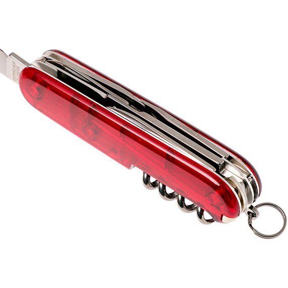 Многофункциональный нож Victorinox Climber 1.3703.TB1, Цвет : Красный прозрачный, изображение 4