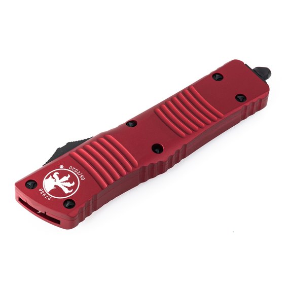 Ніж Microtech Combat Troodon Double Edge Black Blade red 142-1RD, зображення 4