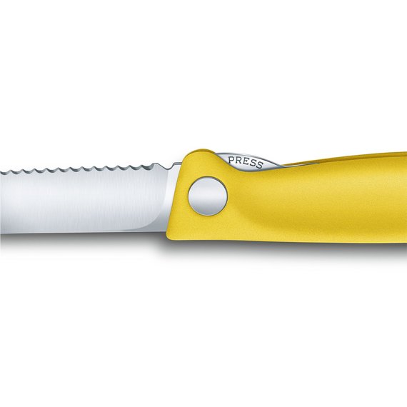 Кухонний ніж Victorinox SwissClassic Foldable Paring жовтий 6.7836.F8B, Колір: Жовтий, зображення 4