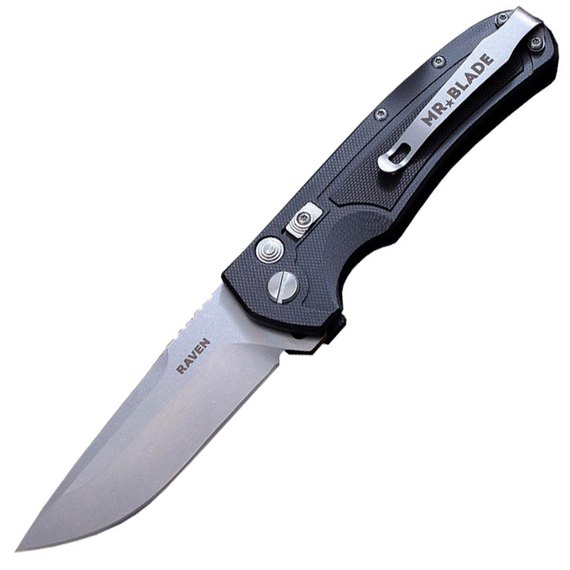 Нож-автомат Mr. Blade Raven Stonewash (D2 steel)