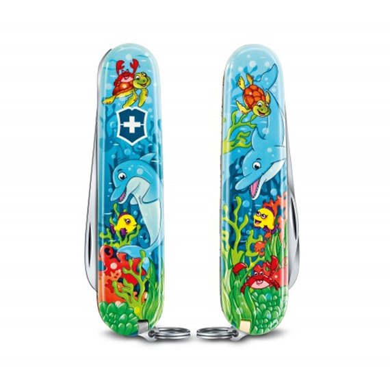 Многофункциональный нож Victorinox My First Children Set Dolphin 0.2373.E1, Цвет : Dolphin