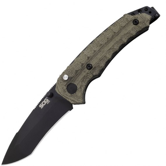 Нож SOG Kiku Assisted, S35VN, Black (KU 3004)