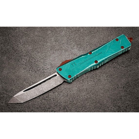 Ніж Microtech Combat Troodon Tanto Point Stonewash Bounty Hunter 144-10BH, зображення 6