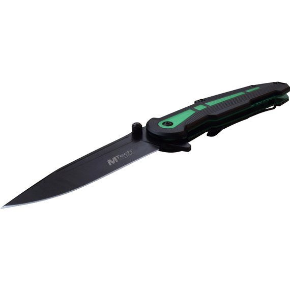 Нож Mtech MT-A1077GN, Цвет : Чёрный/Зелёный, Марка стали: 3Cr13, Материал рукояти: Алюміній, изображение 2