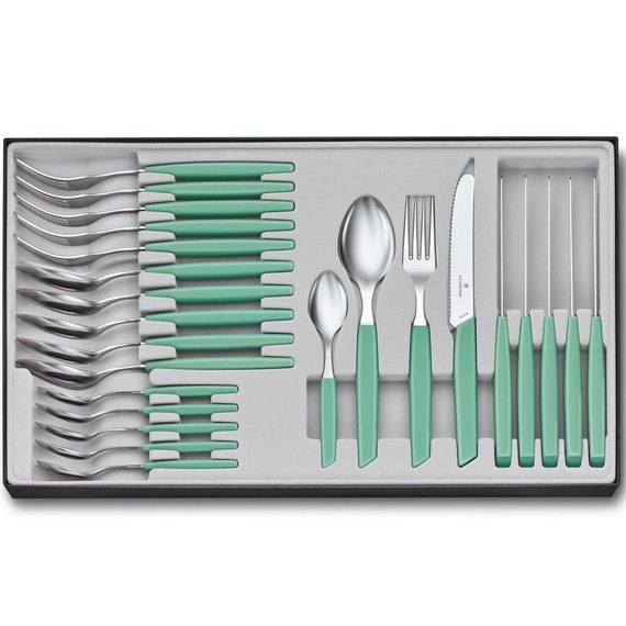 Набор кухонный Victorinox Swiss Modern Table Set 24шт мятный 6.9096.11W41.24, Цвет: Мятный