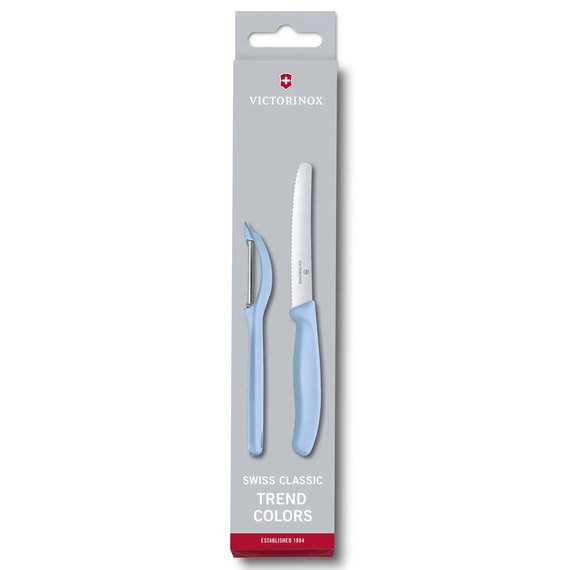 Набор кухонный Victorinox SwissClassic Paring Set 2шт голубой 6.7116.21L22, Цвет: Голубой, изображение 2