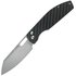 Кишеньковий ніж CJRB Ekko CF (J1929B-CF), Покриття клинка: SW (Stonewash), Колір: Чорний, Матеріал рукояті: Вуглецеве волокно