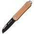 Маленький складний ніж Fox Vulpis Brass BB brown (FX-VP108 OTB), Покриття клинка: Black Idroglider, Колір: Коричневий, Матеріал рукояті: Латунь