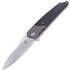 Ніж Amare Knives "Pocket Peak Folder" сірий 201803, Колір: Чорний/Сірий, Марка сталі: Sandvik 14C28N, Матеріал рукояті: Склотекстоліт (G10)